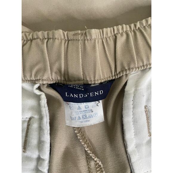 Lands' End Cream Khaki Chino Pants Size 6P Petite Button Tab Cuff Trouser - Picture 11 of 11